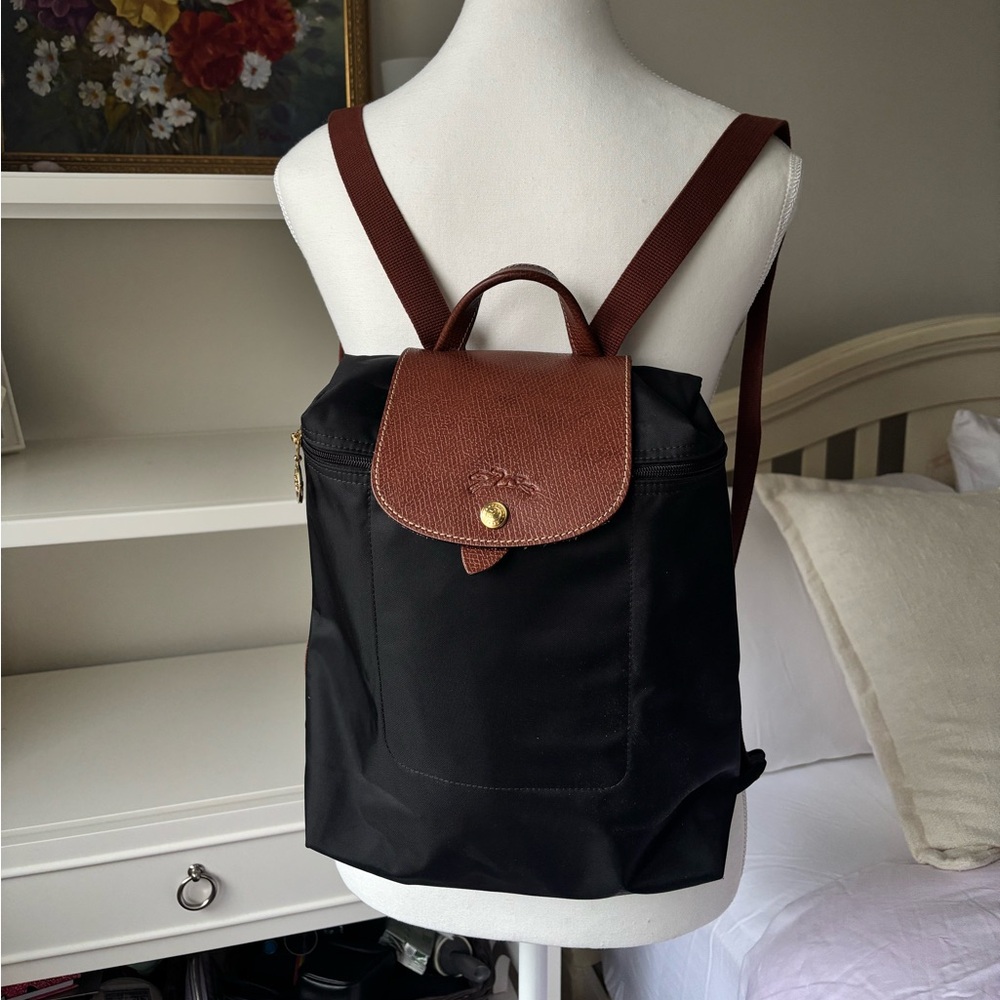 Longchamp Mini Black Backpack